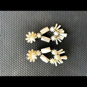 j crew ivory drop earrings